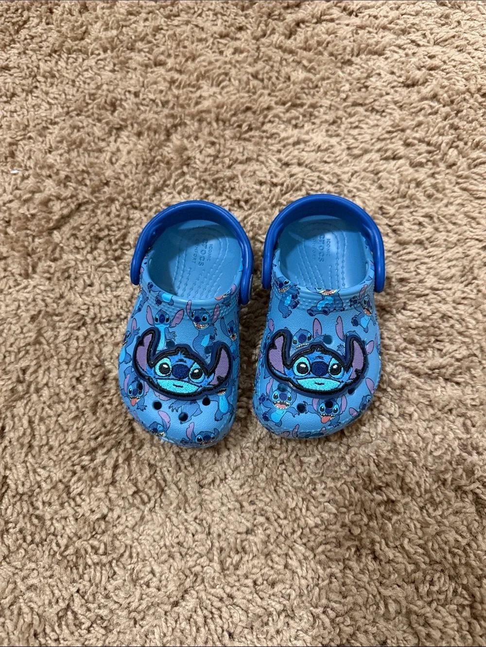 Blue Kids Character Clog Shoes - Stitch Design